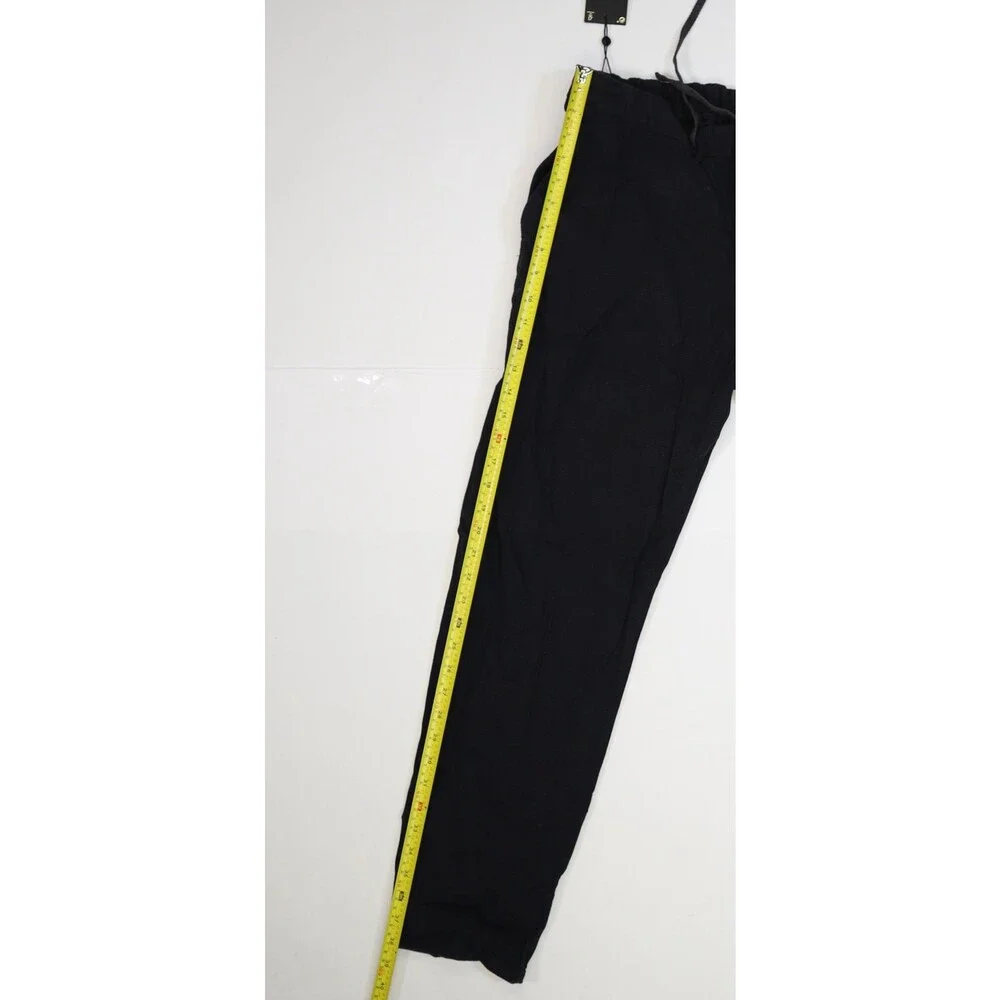 Massimo Dutti Jogger Pants Mens 36x30 Black Elastic Waist Finest Italian Fabric - Picture 2 of 11